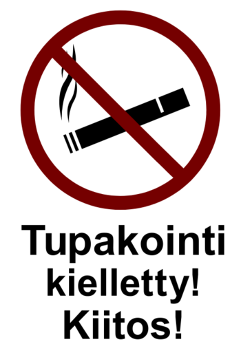 Tupakointi kielletty tarra